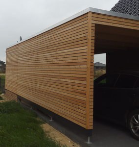 Plate-Zimmerei-Cuxhaven-Carport--Lärchen-Rhombusverkleidung
